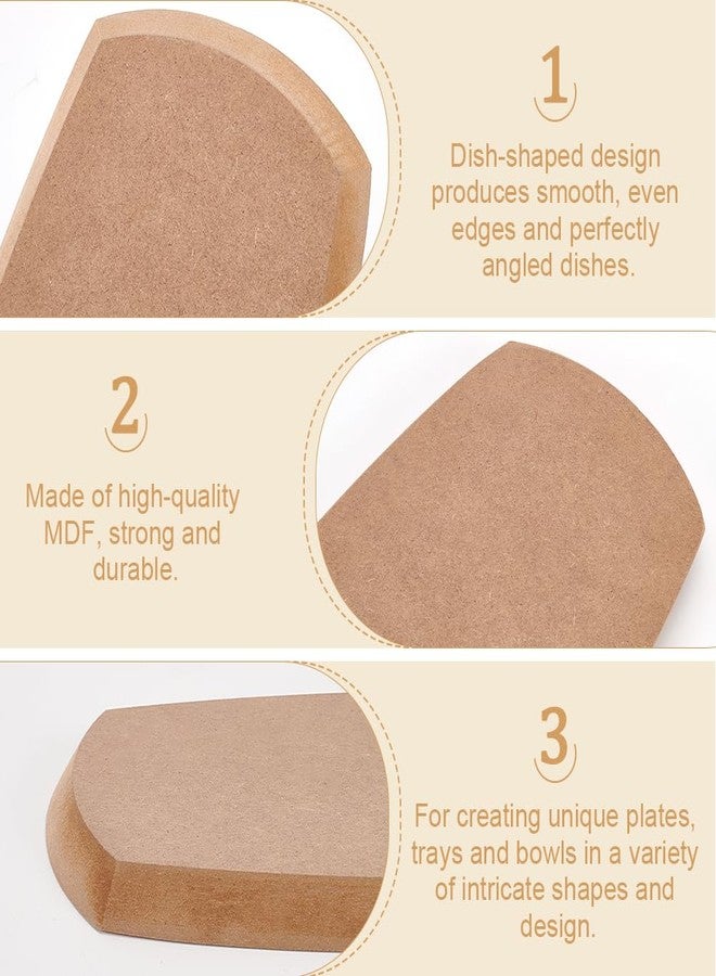 BENECREAT 3 Sizes Asymmetrical Ceramic Molds for Clay (11x4/12x5/13x6.5), Wood Rectangle Pottery Molds for Pottery, Pottery Tools for Handbuilding Dish Plate DIY Craft Supplies - Image 4