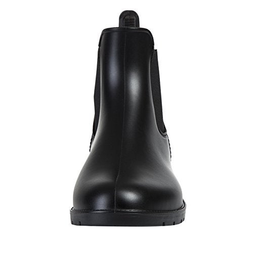 Asgard Women's Ankle Rain Boots Waterproof Chelsea Boots, Black 38.5 (Size 8) - Image 4