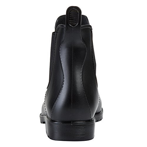 Asgard Women's Ankle Rain Boots Waterproof Chelsea Boots, Black 38.5 (Size 8) - Image 5