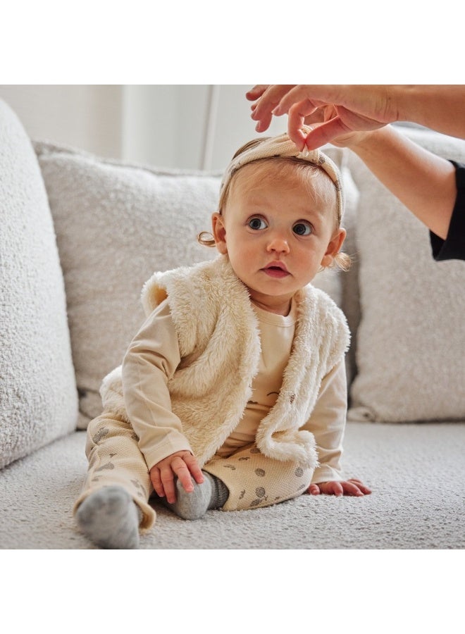 Dirkje girls' set trousers hairband off-white pine cones - Image 3