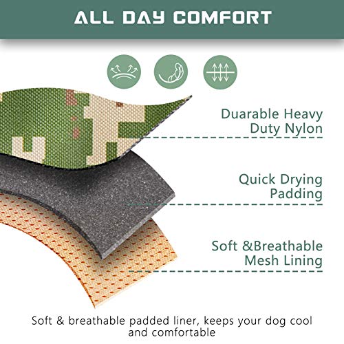 BUMBIN Tactical Dog Harness for Small Dogs No Pull, Famous TIK Tok No Pull Puppy Harness, Fit Smart Reflective Pet Walking Harness for Training, Adjustable Dog Vest Harness with Handle Forest Camo S - Image 5