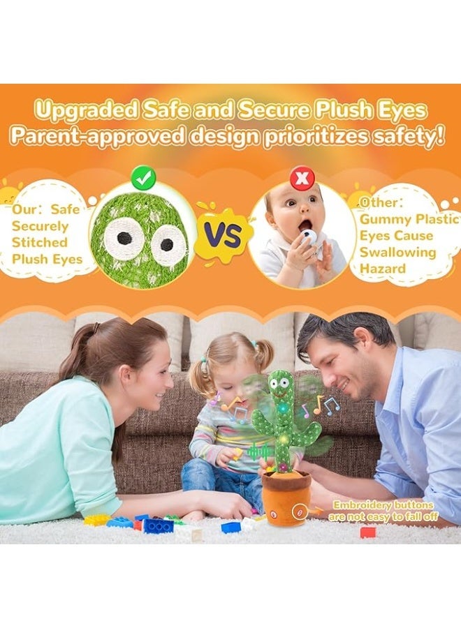 ناكسوس لعبة صبار راقصة ناطقة للأطفال، لعبة قطيفة تغني وتقلّد وتكرر، لعبة تعليمية تفاعلية للأطفال الصغار، كرر ما تقوله، ألعاب وقت الاستلقاء على البطن للأطفال الرضع من الأولاد والبنات بعمر سنة واحدة - Image 3