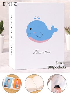 DUNISO 100 Pockets Foil Stamping Photo Album for 6 Inches Photos Portable Photo Album for Family Wedding Boys Girls  - Image 1