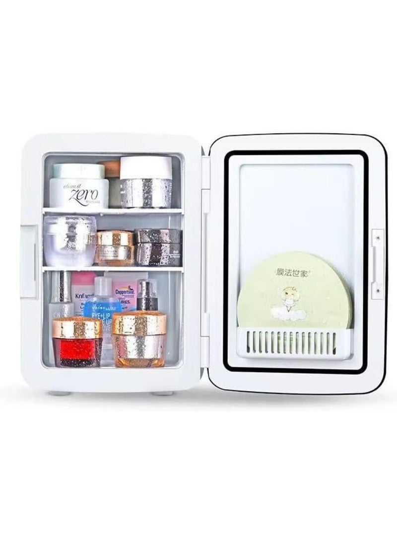 Tradeo Mini Beauty Fridge, 8L Portable Skincare Refrigerator, Compact Cooler for Cosmetics, Food & Drinks & Milk for Travel & Car & Office and Beverages, White - Image 3