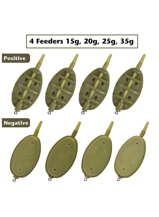Generic Fishing Weights Sinkers, 30g 40g 50g 60g Tungsten Split Shot Fishing Inline Method Feeder Set Carp Tackle 4 Inline Method Feeders with 1 Rubber Mould Carp Fishing Accessories (B) - Image 2