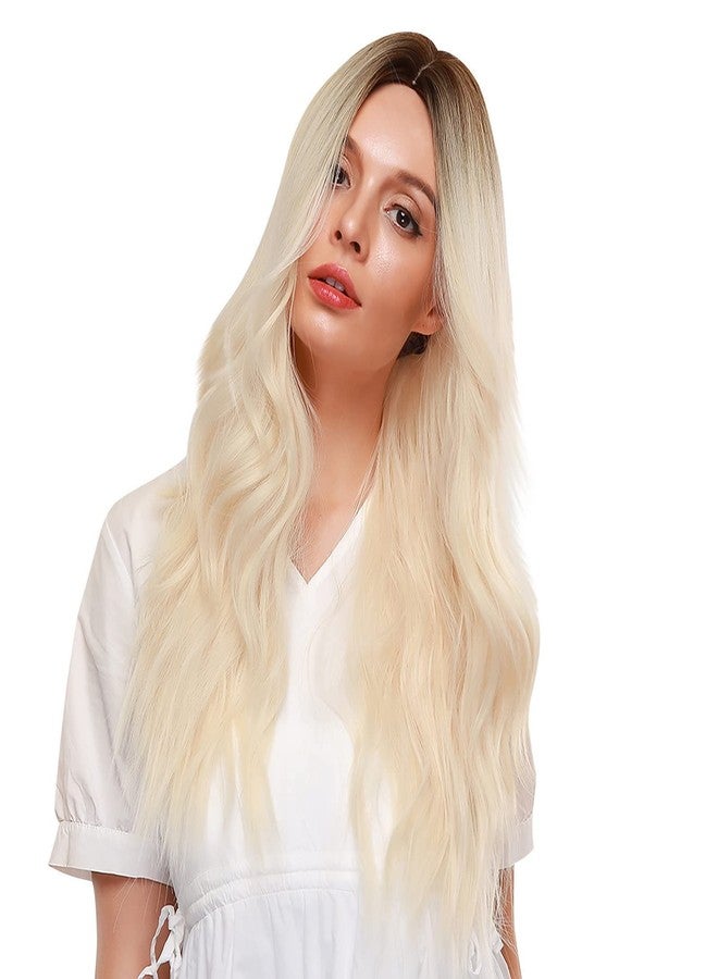 Ashkash 26 Inches Long 2 Tone Ombre Curly/Wavy Synthetic Fibre Hair Wig for Women & Girls - Image 3