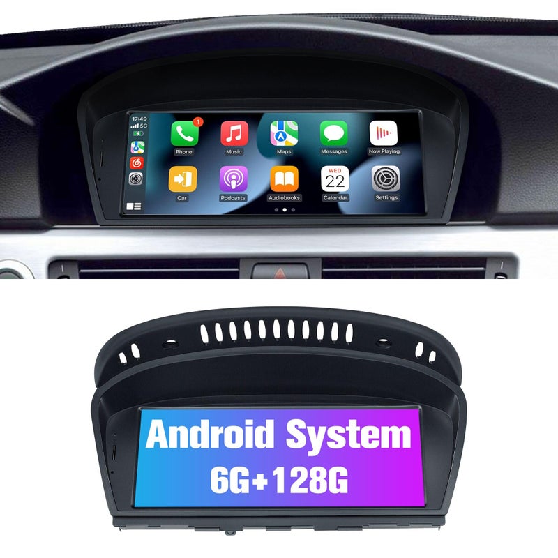 Pioowirk Stereo for E60 E90 CIC 128G Car Radio Android System Head Unit with Wireless Bluetooth Carplay for BMW E61 E63 E64 E91 E92 E93 20092012 88 Aftermarket Touch Headunit Screen with Backup Camera GPS - Image 2
