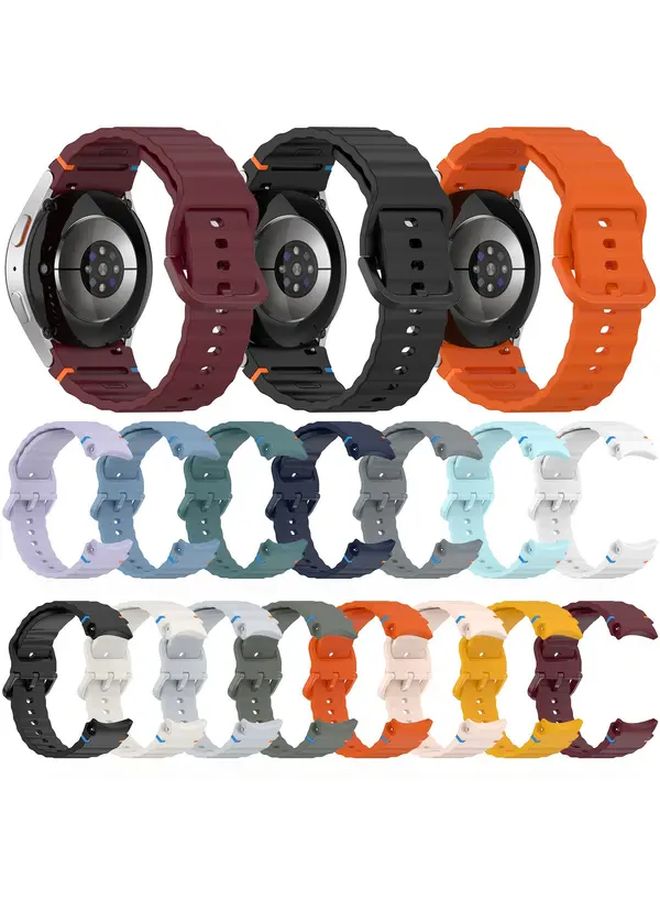Burgundy Soft Silicone Band For Samsung Galaxy Watch 7 6 5 4 Classic FE 40mm 47mm - Image 2