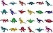 UpBrands 48 Stretchy Dinosaurs Toys 2 12 Inches Bulk Set 8 Glitter Colors Kit for Birthday Party Favors for Kids Goodie Bags Easter Egg Basket Stuffers Pinata Filler Students Rewards - Image 4