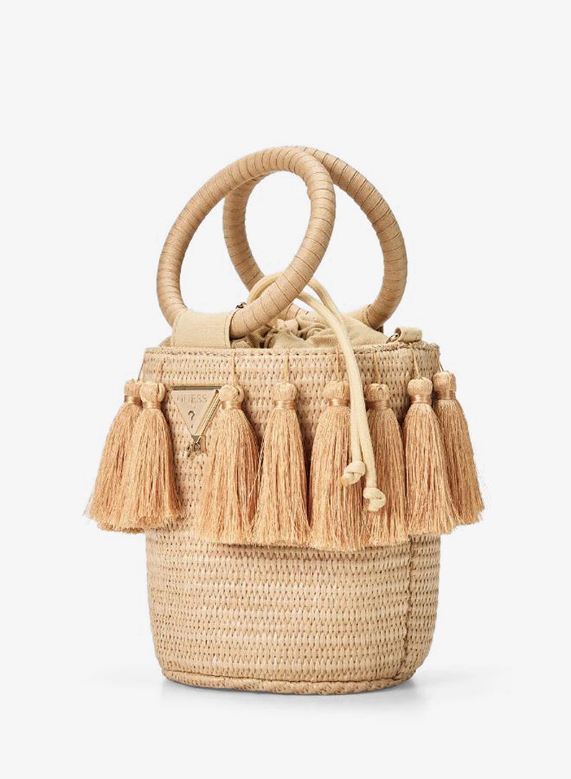 GUESS Infant Staw Bucket Bag - Image 2