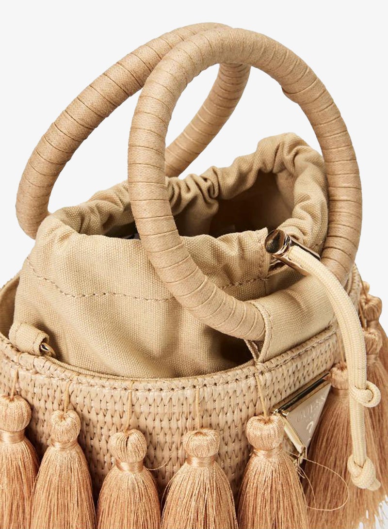 GUESS Infant Staw Bucket Bag - Image 4