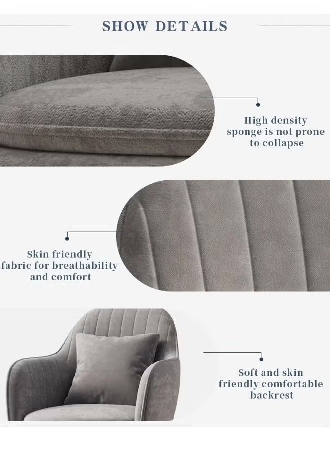 Generic Dining Chair, Elegantly designed bouclé fabric chair, Modern Side Chair with High Back Rest, Velvet Accent Chair, Home Office Desk Chair Vanity Chair Accent Chair Girls Makeup Chair Compy, Ins style metal skeleton coffee shop negotiation chair, Velvet dining chair with armrests and backrests ﻿  - Image 3
