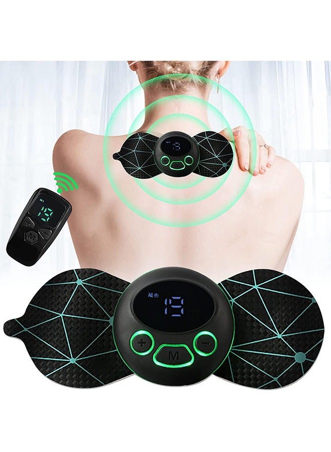 إسكدنيا مدلك كهربائي، 8 أوضاع 19 مستوى لاسلكي، جهاز تدليك EMS بالتيارات الدقيقة، مدلك رقبة محمول لتخفيف الألم، حصيرة تدليك نقاط بيولوجية للذراعين والرقبة والكتف والظهر والخصر والساقين - Image 1