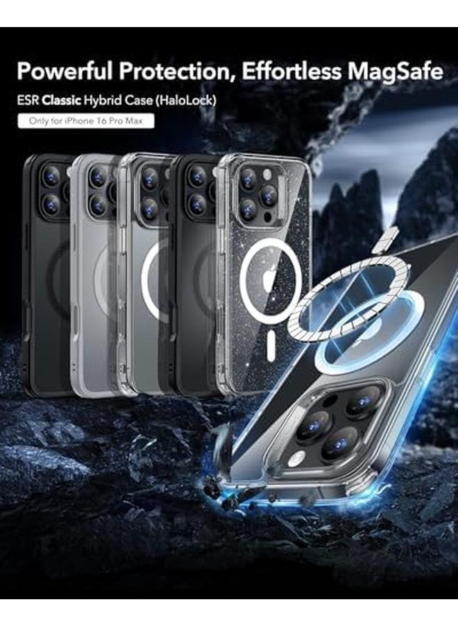 اي اس ار جراب لهاتف Iphone 16 Pro Max متوافق مع Magsafe مقاوم للصدمات بدرجة عسكرية جراب مغناطيسي لهاتف Iphone 16 Pro Max جراب كلاسيكي هجين شفاف من Halolock  - Image 3