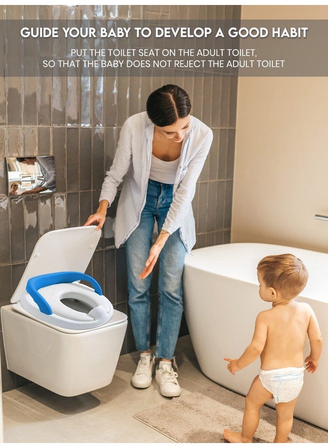 StarAndDaisy Baby Western Potty Training Seat For Girls And Boys Toilet Seat For Kids 0 To 5 Year Child With Anti Slip & Comfortable Safe Cushioned (Basic Blue)… - Image 3