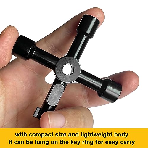 Hanpex 4 in 1 Meter Box Key Gas Key Utility Key, for mail box, elevator, electrical cupboard box, train door, water meter valve - Image 3