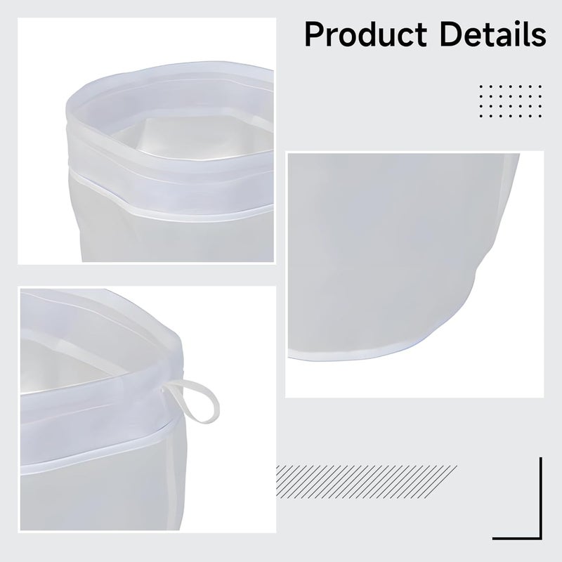 2 Pcs Brew Bags, Reusable Filter for Tea & Coffee, Polyester Mesh, 3.9 X 3.9 X 3.9 in, Bucket Shape - Image 2