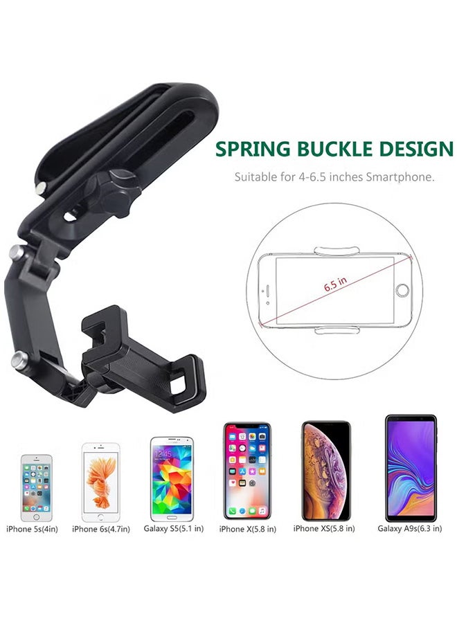 Car Phone Holder for Sun Visor 1080° Rotatable Sun Visor Car Phone Mount Foldable Dashboard Phone Holder for Car Universal Adjustable Spring Clip Car Cell Phone Stand for All Phone - Image 5