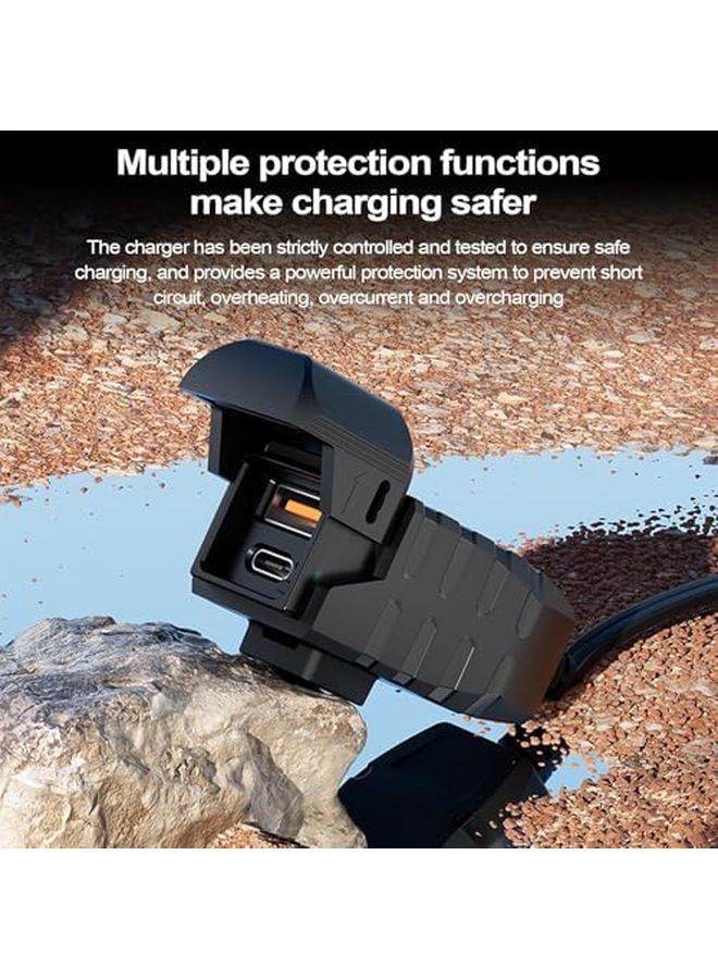 Motorcycle USB Charger Fast Charging Waterproof Hard Cover Phone Charger - Image 5