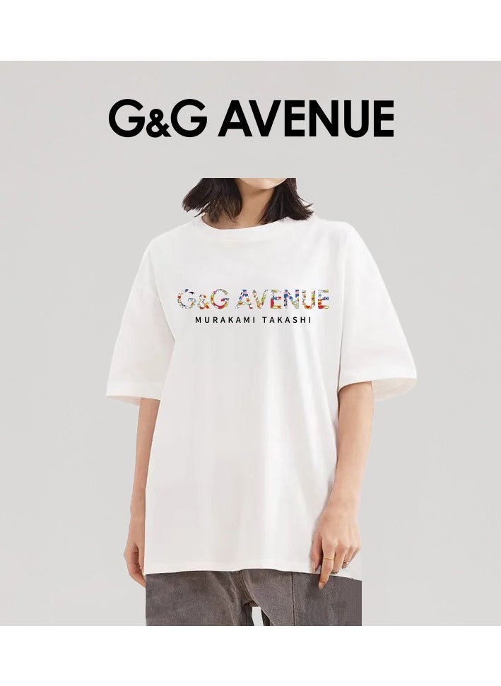 G&G AVENUE Men's cotton washed color T-shirt Oversized fitting men's and women's universal short sleeved fashionable hip-hop 1/2 sleeve round neck T-shirt Heavy cotton fabric Men's  - Image 5