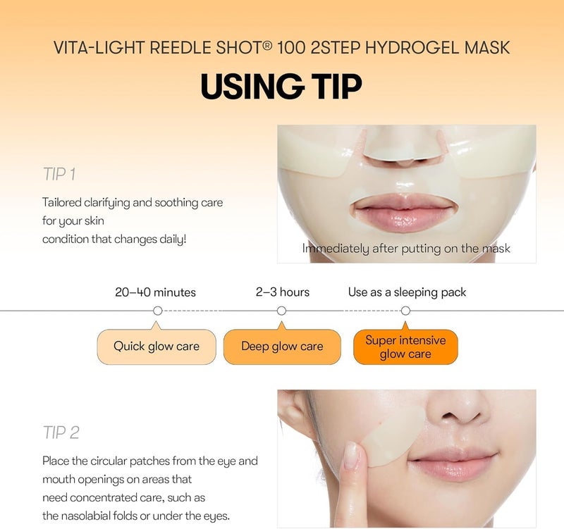 VT COSMETICS Pro Cica Reedle Shot 100 2 Step Hydrogel Mask 4ea - Image 5