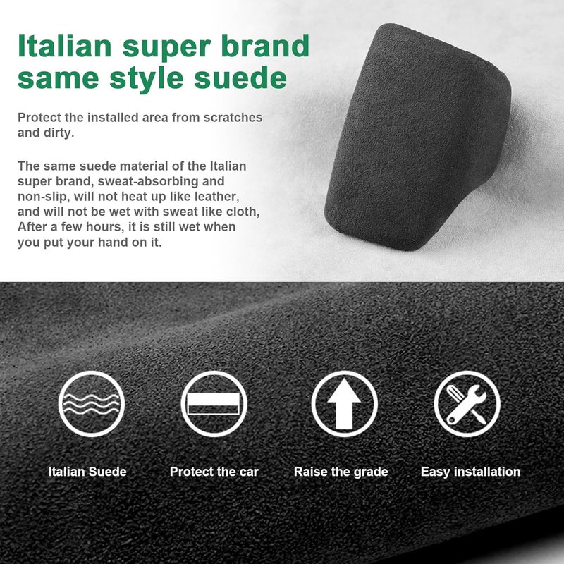 FDAIUN alcantarn Style Car Center Gear Shift Head Cover Trim for Audi A4 S4 A5 S5 2017-2022 Q5 SQ5 2018-2022 RS5 2019-2022 Q7 2016-2022 Auto Accessories (Black) - Image 5