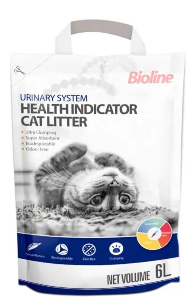 بايولاين رمل قطط مؤشر صحة الجهاز البولي 6 لتر - Image 1