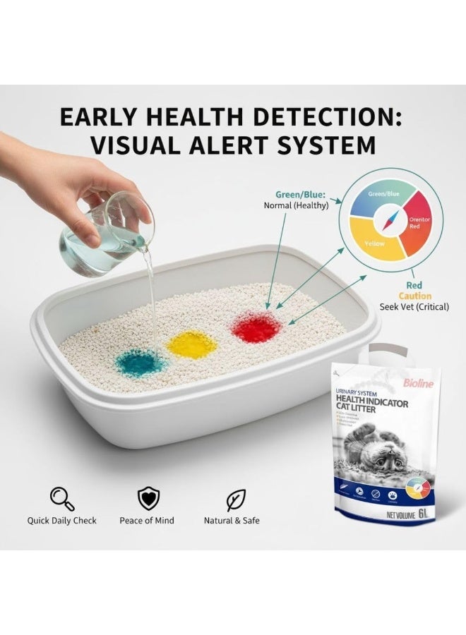 بايولاين رمل قطط مؤشر صحة الجهاز البولي 6 لتر - Image 5