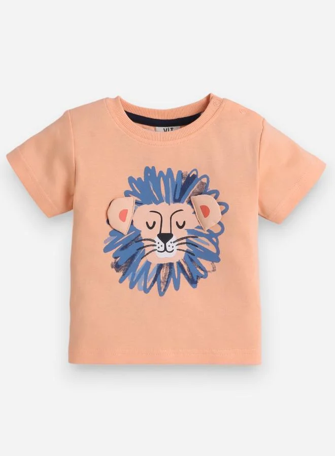 victor and jane Victor And Jane Boys Cute Tiger Graphic T-Shirt and Shorts Set