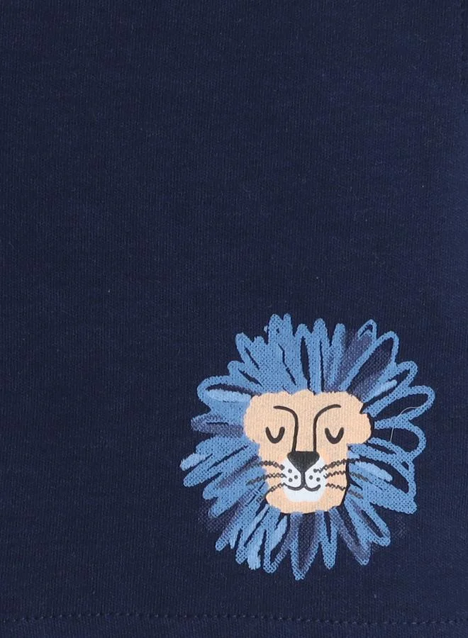 فكتور اند جين طقم تي شيرت وشورت برسومات نمر لطيفة للأولاد من فيكتور وجين