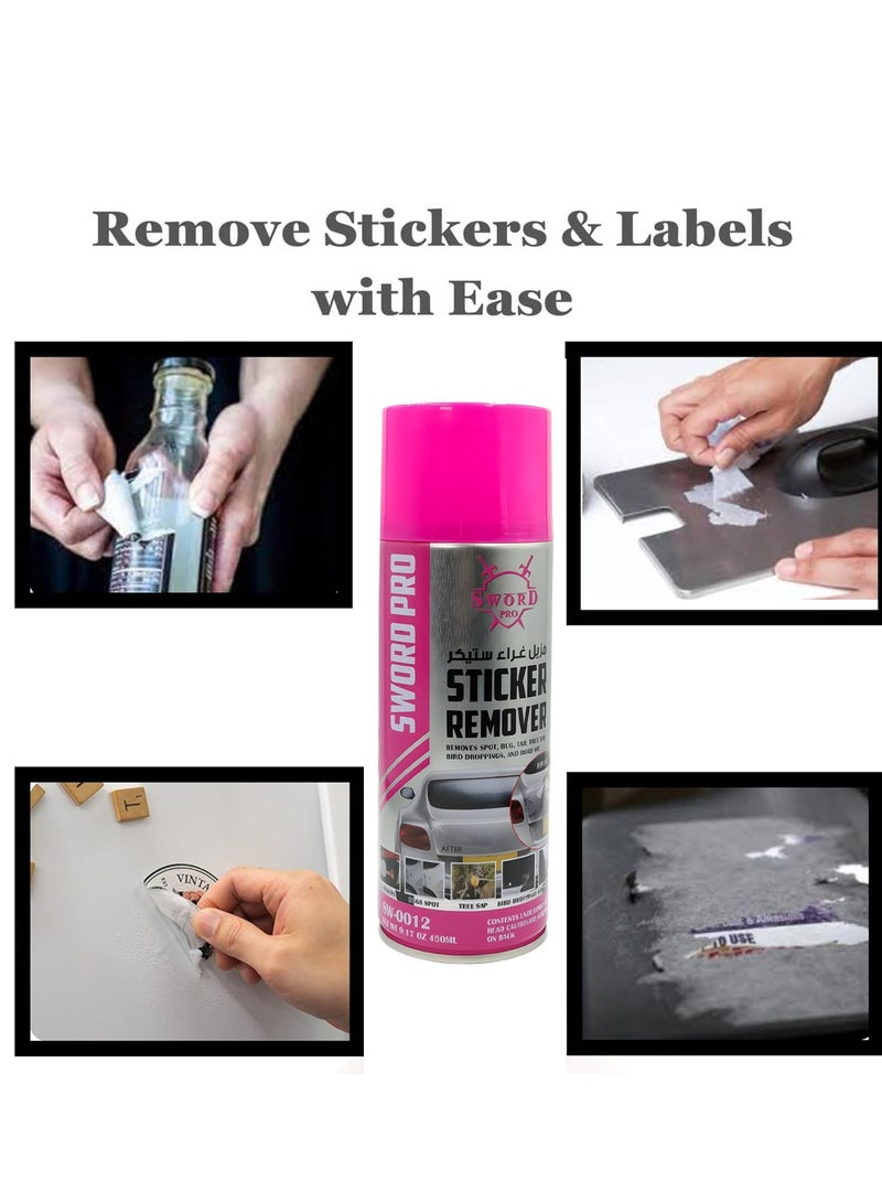 Sword Pro Sticker Remover 450ml – Removes Stickers, Tar, Tree Sap, Bug Spots, Bird Droppings, Road Oil & Adhesive Residue - Image 2