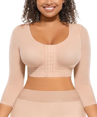 FeelinGirl Arm Shapewear for Women Arm Girdles Post Surgery Breast Augmentation Compression Bra Nude XXL - Image 5
