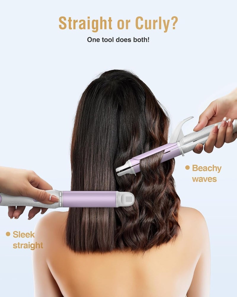 FURIDEN Europe Travel Curling Iron Mini: Dual Voltage Curling Iron for Traveling - Mini Travel Curling Irons 1 Inch with US Plug,Purple 390℉ for Fine/Damaged Short Hair - Image 5