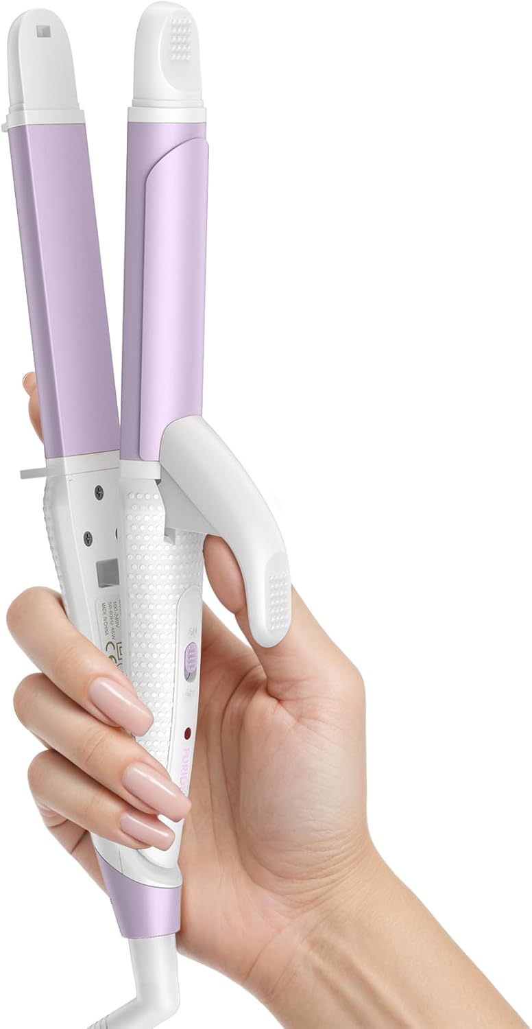 FURIDEN Europe Travel Curling Iron Mini: Dual Voltage Curling Iron for Traveling - Mini Travel Curling Irons 1 Inch with US Plug,Purple 390℉ for Fine/Damaged Short Hair - Image 1