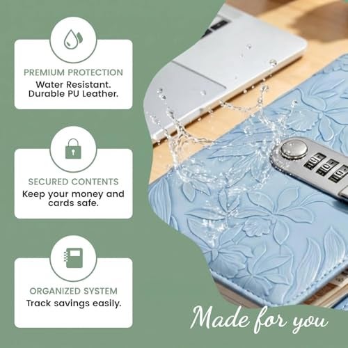 SUSOYAOCHEN 100 Envelope Challenge,Savings Challenges Book with Envelopes, Money Saving Binder Successfully Reach Your Savings Goals (Blue-B) - Image 4