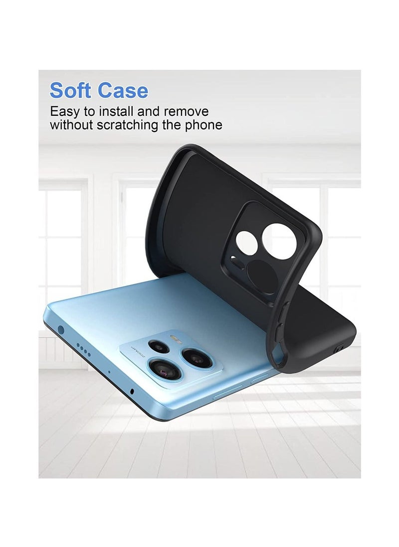 دبليو تيك غطاء جراب هاتف TPU رفيع للغاية من السيليكون السائل لهاتف Xiaomi Redmi Note 12 Pro 5G 2022 أسود  - Image 2