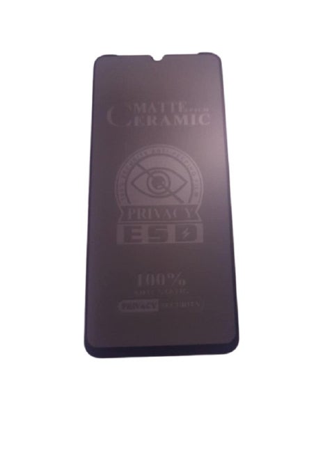 Matte Ceramic Privacy Screen Protector for Samsung Galaxy A06 Black. Protect your privacy with confidence!