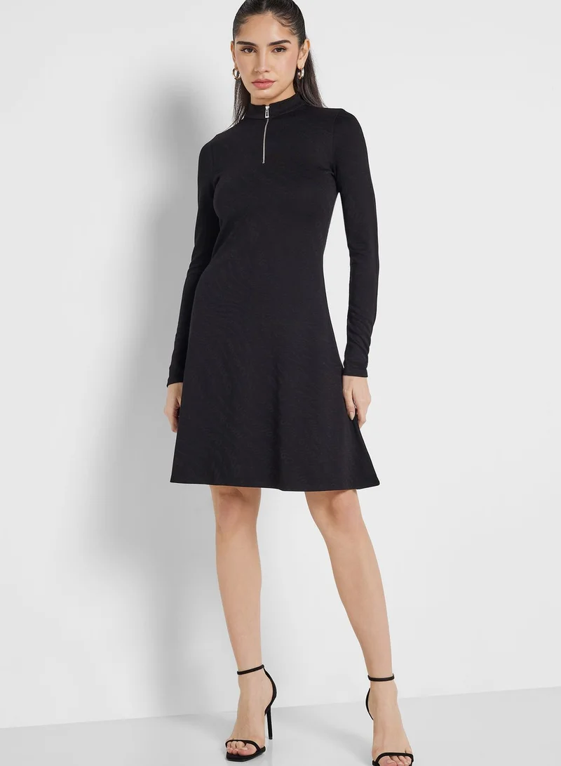 HUGO Zip Detail Knitted Dress