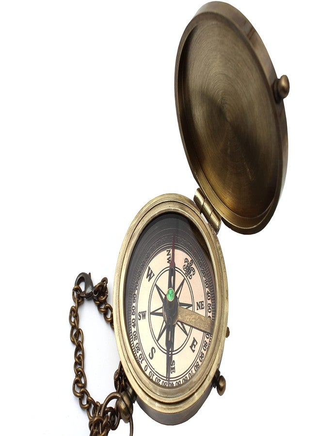 OCEAN REPLICAS Pocket Calendar Compass, Camping Travelling Equipment, Boat Compass, Engraved Brass Compass, Home Decor, Gifts for Kids Children Teen Family, Nautical Navy Compass - Image 5