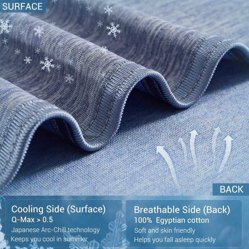 Marchpower Arc-Chill Cooling Blanket for Hot Sleepers Twin Size with Double-Sided Design, Japanese Cooling Fiber Absorbs Body Heat, Lightweight Soft Cold Blankets for Sleeping Summer - Image 3