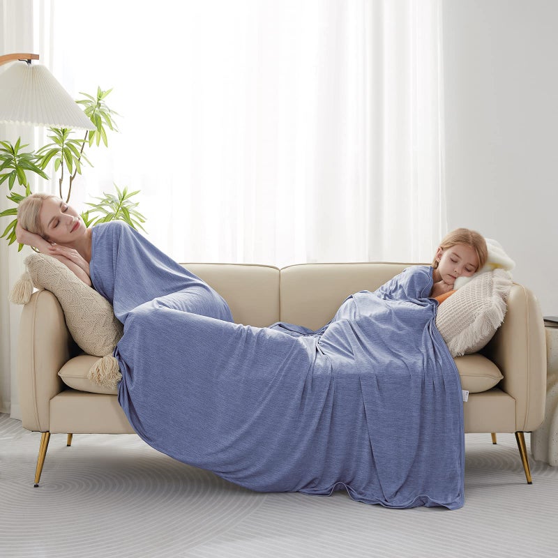 Marchpower Arc-Chill Cooling Blanket for Hot Sleepers Twin Size with Double-Sided Design, Japanese Cooling Fiber Absorbs Body Heat, Lightweight Soft Cold Blankets for Sleeping Summer - Image 5