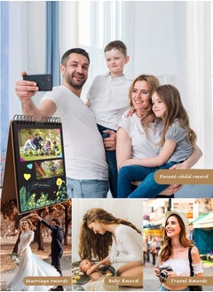 هومار كيت كتاب صور البوم مع صفحة بيجي 12×8 بوصة، وغطاء أبيض (40 ورقة، 80 صفحة) مع 6 أقلام علامات وأقلام و 8 ملصقات  - Image 5