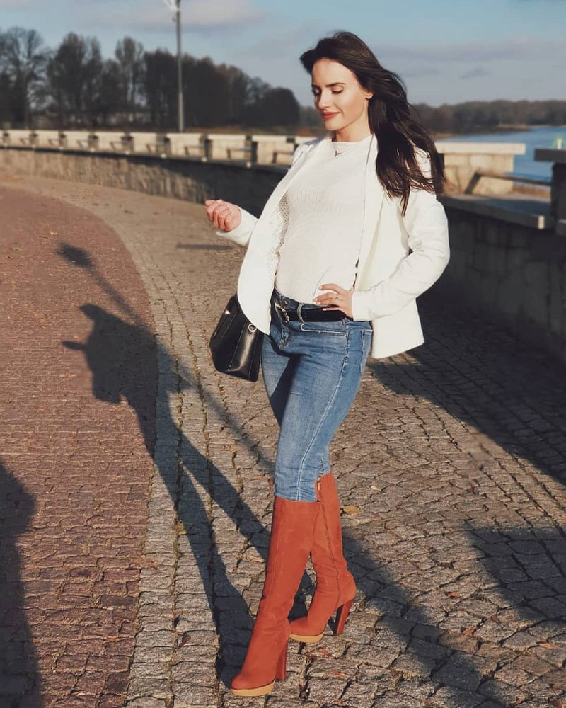 LookbookStore Womens Notched Lapel Pockets Button Work Office Blazer Jacket Suit - Image 3