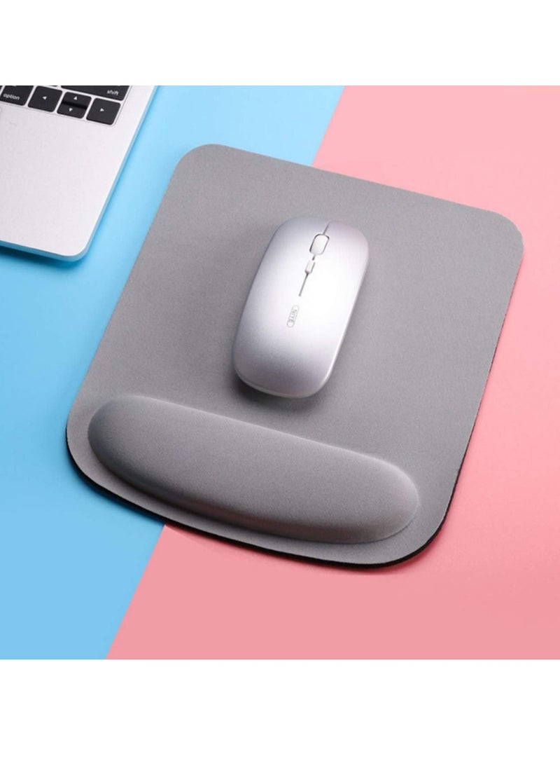 Ergonomic Mouse Pad,Office Mouse Pad，High Elasticity Mouse Pad，with Wrist Support,with Non slip Base，for Relieving Wrist Pain，for Computer, Laptop, Office ，Home(Grey)