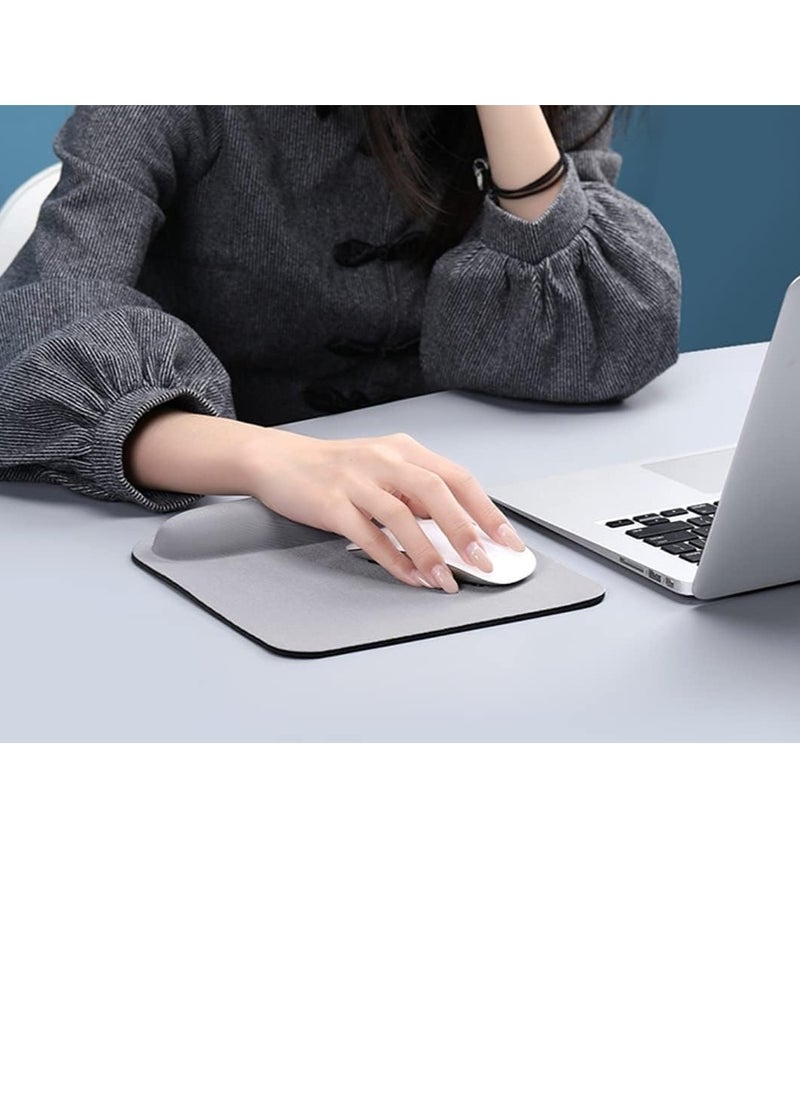 Ergonomic Mouse Pad,Office Mouse Pad，High Elasticity Mouse Pad，with Wrist Support,with Non slip Base，for Relieving Wrist Pain，for Computer, Laptop, Office ，Home(Grey)