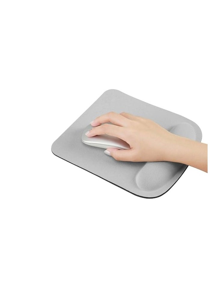 DUNISO Ergonomic Mouse Pad,Office Mouse Pad，High Elasticity Mouse Pad，with Wrist Support,with Non slip Base，for Relieving Wrist Pain，for Computer, Laptop, Office ，Home(Grey)  - Image 2