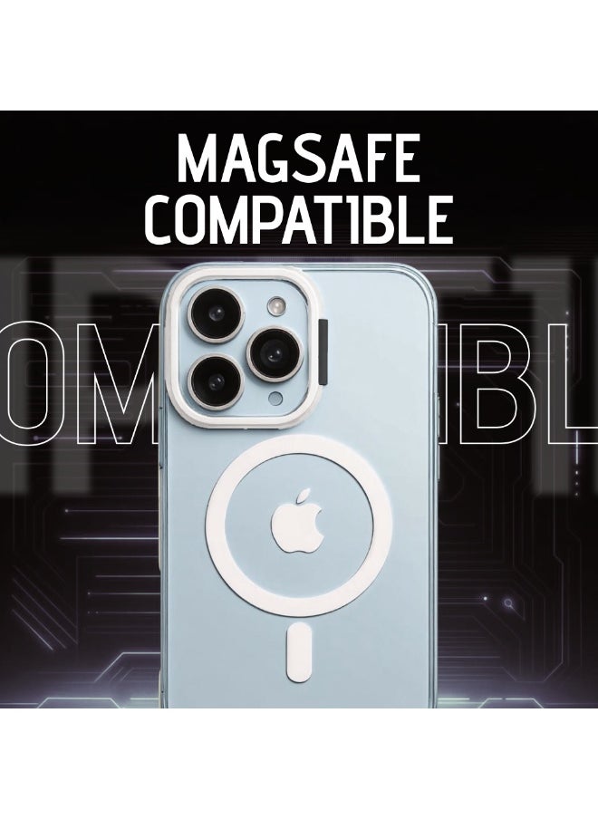 iPhone 15 Pro Case Cover, Camera Control Capture Button, Built-in Stash Stand Phone Case, Compatible with MagSafe, Camera Kickstand Protective Case