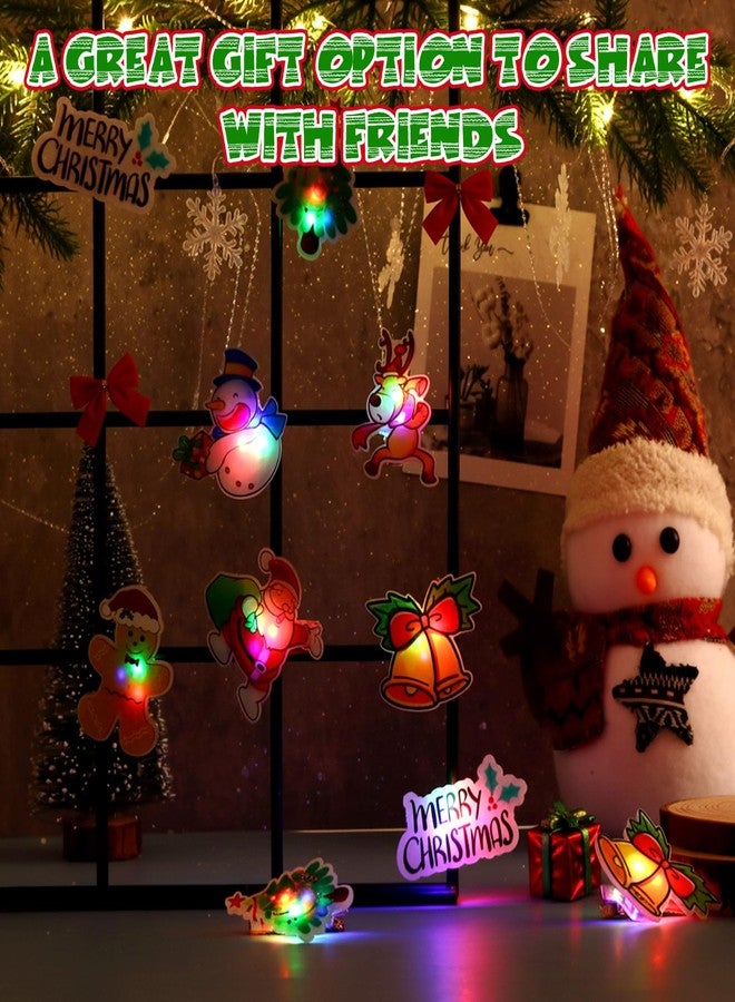 Luinabio 30 Pcs Light up Christmas Hair Clips Christmas Hair Accessories Gifts Xmas Santa Claus Gingerbread Man Cartoon Hairpin Holiday Festive Trinkets Hairpin Party Favors - Image 3