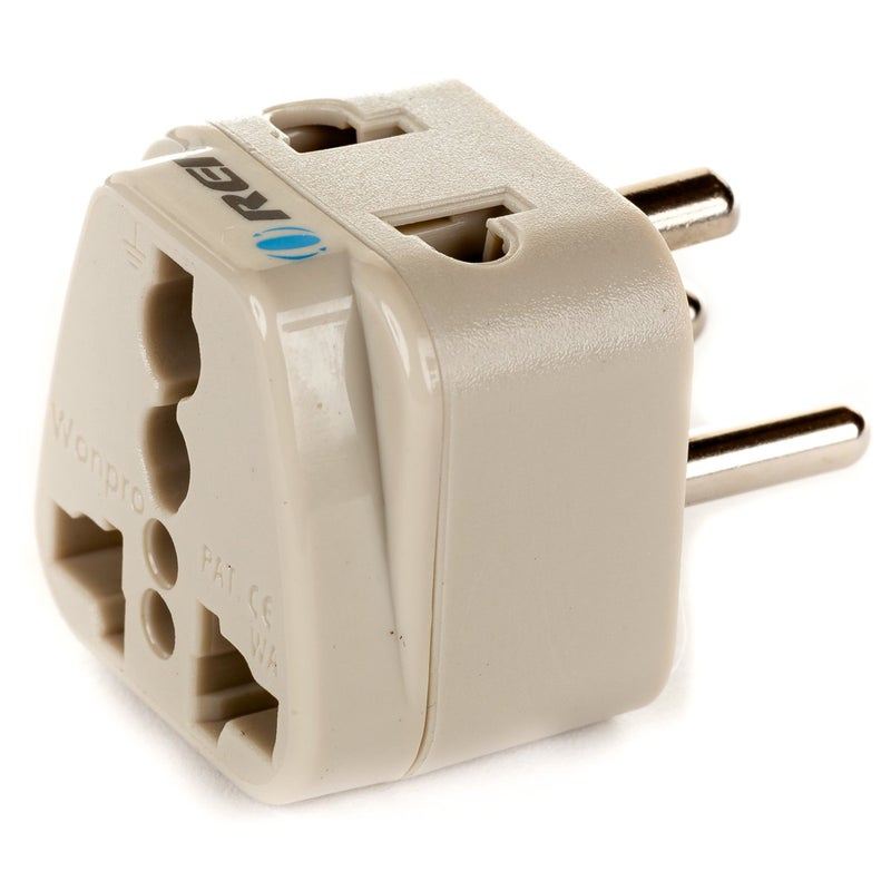 أوري Travel Adapter US to Denmark Plug Adapter - Type K - Universal 2 in 1 - CE Certified - RoHS Compliant - White (DB-20) - Image 5
