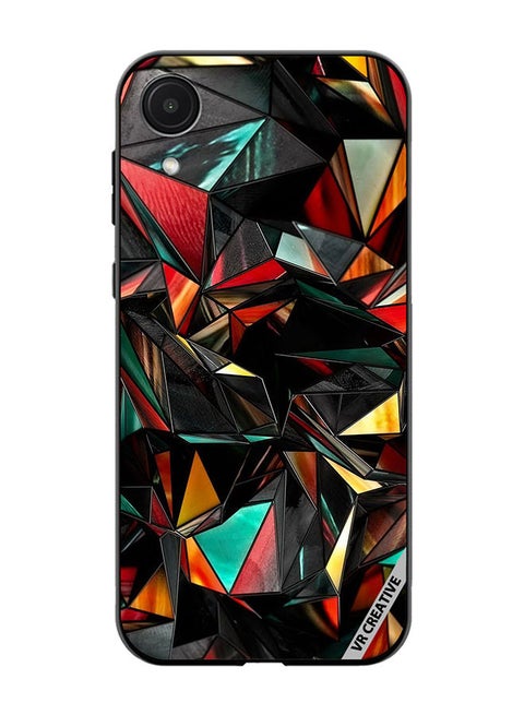 Protective Case Cover For Samsung Galaxy A03 Core Polygon Abstract Design Multicolour